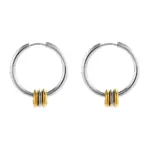 Two-tone Color Blocking Round Ring Earrings