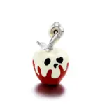 Hot Selling Christmas Oil-Dripping Apple Earrings
