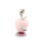 Hot Selling Christmas Oil-dripped pink apple Earrings