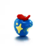 Hot Selling Christmas Oil-dripped Blue apple Earrings