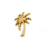 PVD Gold Plated Stainless Steel Coconut Tree Pendant