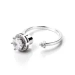 Fashion Adjustable Spin Stress Relief Diamond Ring