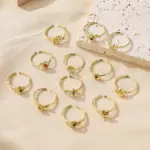 Adjustable Various Flower Design Brass Rings - Image 2