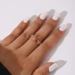 Opening Brass Material Zircon Rings - Image 2