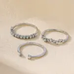 Luxury Dainty Adjustable Moonstone Opal Ring