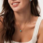 925 Sterling Silver Blue Turquoise Jewelry Set