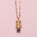 Kids Gift Of Tiger With Balloon Fresh Water Pearl Enamel Pendants - Image 2