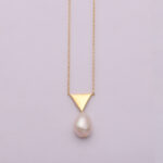 Baroque Pearl With 18K Yellow Gold Plated Over Silver Necklace