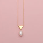 Baroque Pearl With 18K Yellow Gold Plated Over Silver Necklace - Image 2