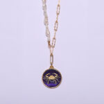 Mythology Sterling Silver 925 Zodiac Cance Pearl Necklace