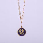 Mythology Sterling Silver 925 Zodiac Gemini Pearl Necklace