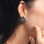 Planet of Jupiter Earring With Cubic Zirconium Sterling Silver Posts - Image 2