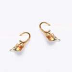 Flower Ear Cuff Of Zantedeschia With18K Yellow Gold Plated