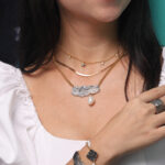 18K Yellow Gold Plated Brass & Cubic Zirconium Pearl Cuban Necklace - Image 2