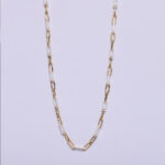 925 Sterling Silver With Wedding White Ceramic & Italy Style Necklace