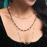 925 Sterling Silver & Cubic Zirconium Ceramic Commitment Necklace - Image 2