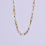 925 Sterling Silver & Cubic Zirconium Ceramic Commitment Necklace