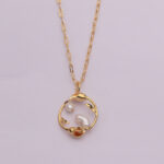 Wedding Flower Of Zantedeschia Necklace With Fresh Water Pearl
