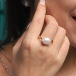 Fresh Water Pearl With Gold Plated Natural Ring - Image 2