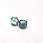 925 sterling silver jewelry earring with blue topaz - Image 2