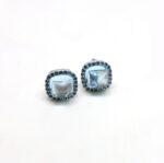 925 sterling silver jewelry earring with blue topaz