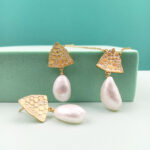 925 sterling silver earring with freshwater pearl - Image 2