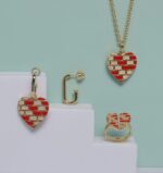 925 sterling silver jewelry set with enamel and zirconia - Image 2
