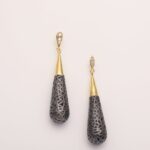 925 sterling silver earring with black plated