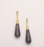 925 sterling silver earring with black plated