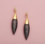 925 sterling silver earring with black plated - Image 2