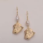 925 sterling silver Freshwater pearl earring in gold plated