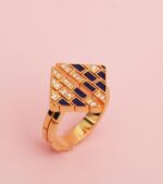 925 sterling silver ring with enamel and zirconia jewelry set - Image 2