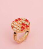 925 sterling silver pendant with enamel and zirconia jewelry set - Image 2