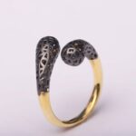 925 sterling silver ring with black plated