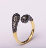 925 sterling silver ring with black plated