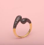 925 sterling silver ring with black plated - Image 2