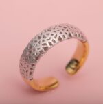 925 sterling silver ring with gold plated - Image 2