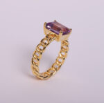 925 sterling silver gemstone ring with amethyst