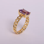 925 sterling silver gemstone ring with amethyst