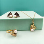 925 sterling silver earring freshwater pearl ring